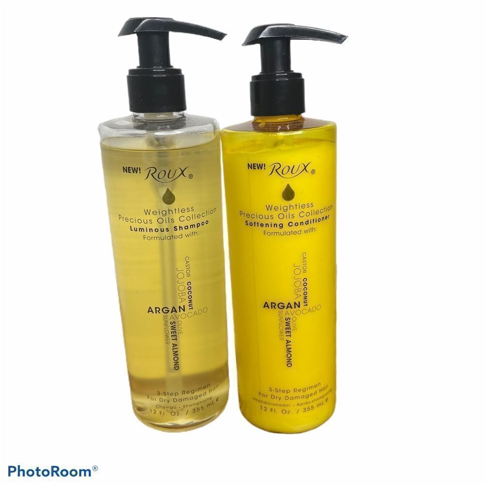 Roux Weightless Precious Oils Luminous Shampoo & Softening Conditioner 12 oz New
